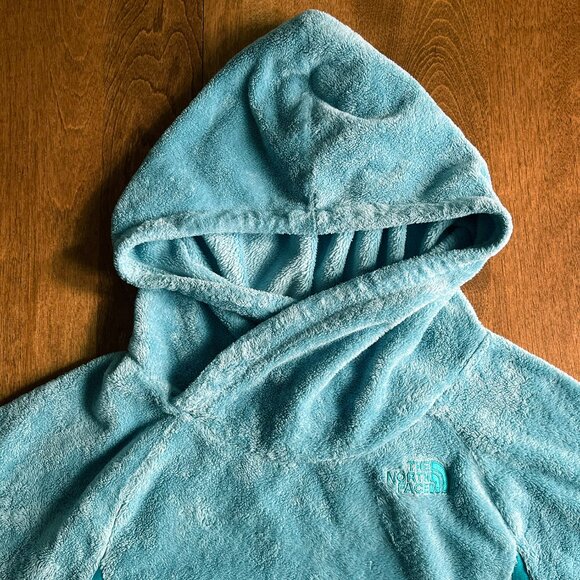 The North Face teal crossover fleece hoodie - Picture 4 of 12